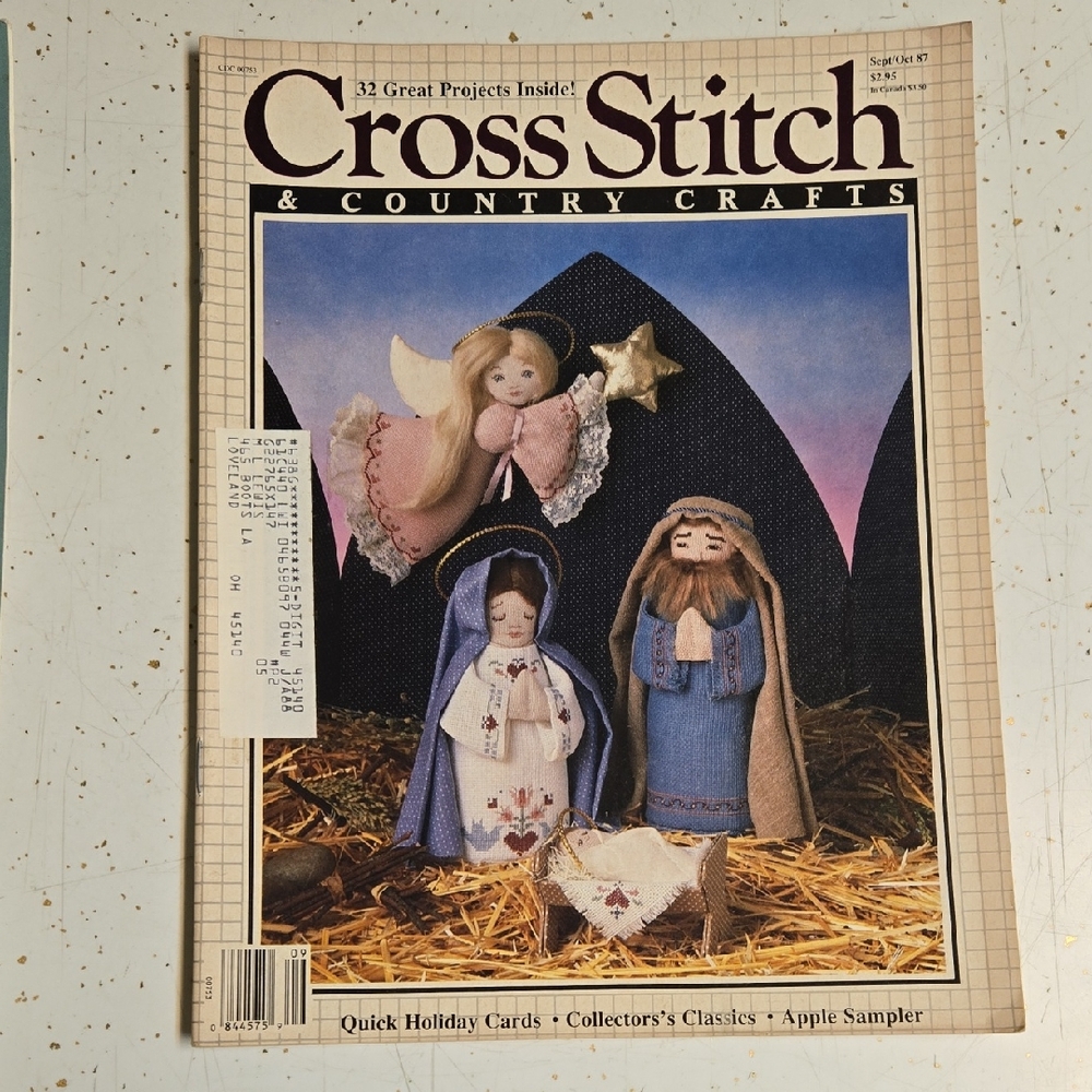 Cross Stitch & Country Crafts Magazine Pattern Charts - 32 Projects